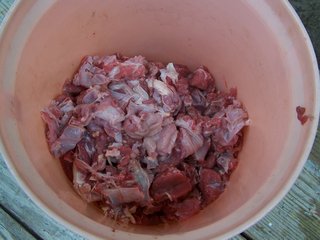 Goat meat cleaned and ready to season