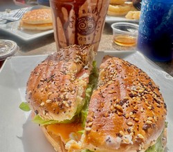 Salmon Bagel From Cafe Blue